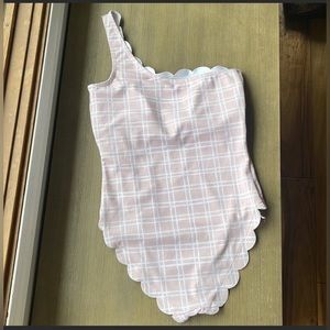 Cremieux One-Shoulder Plaid One Piece Bathing Suit (154)